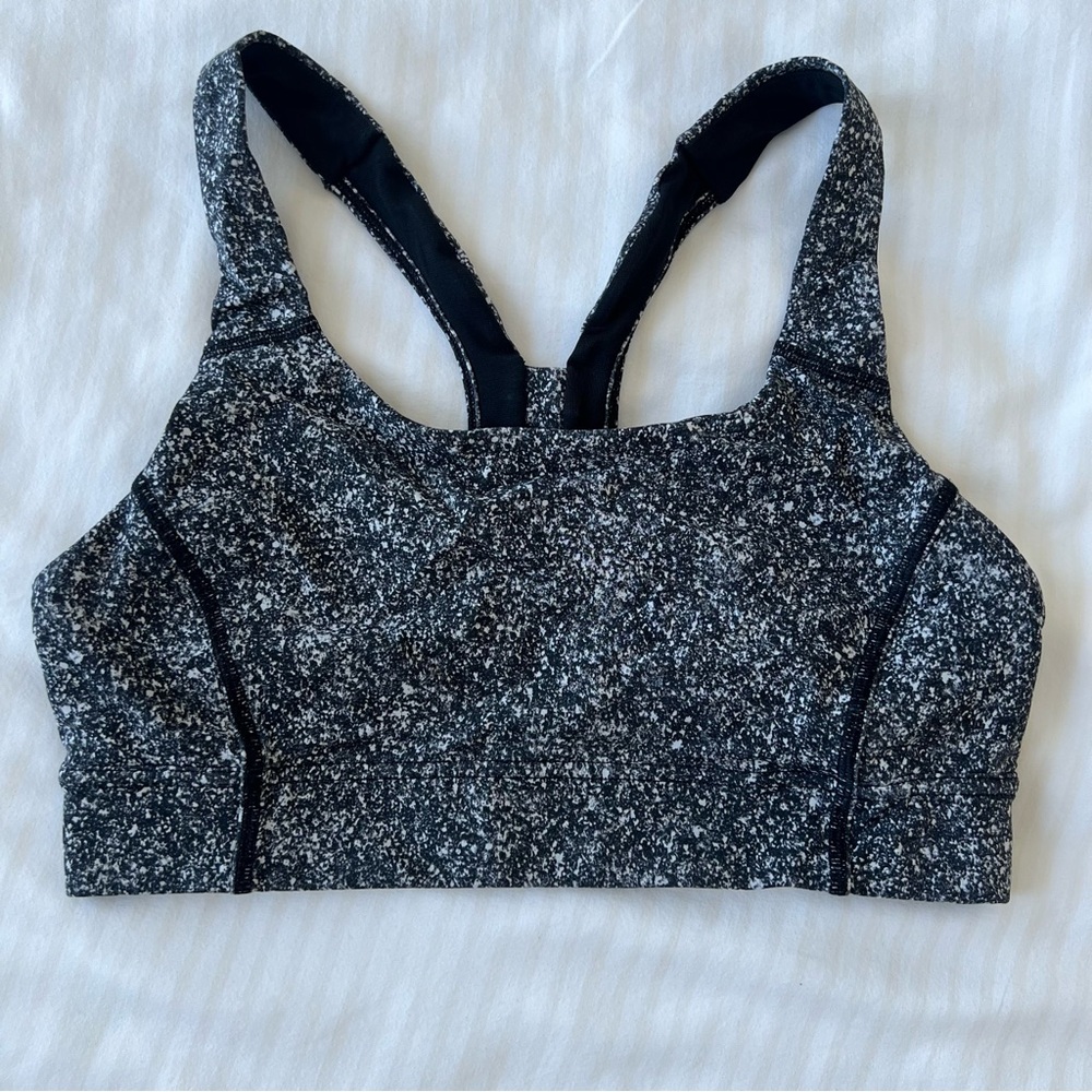 Lululemon Power Through Bra - Diffuse Starlight Black